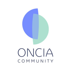 logo Oncia Community, let's make a real difference for cancer patients
